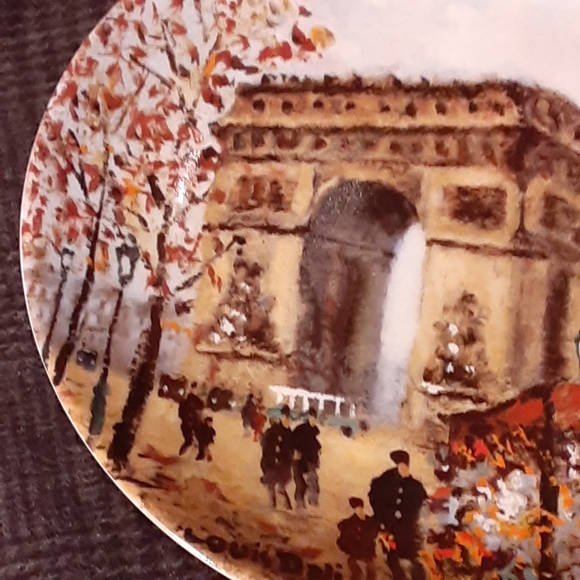 Le Arc 'd Triomphe, Signed Louis Dali, 8 1/2" Plate, Limoges - Picture 4 of 8